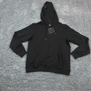 Kin Apparel Hoodie Mens Large Satin Lined Hood Cotton Pullover Sweatshirt NWT